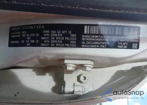 2018 Jeep Renegade Altitude Fwd z USA, uszkodzony, nr VIN ZACCJABB9JPH95804